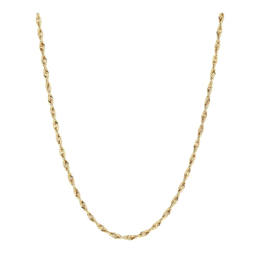 10K Gold Rope Chain Necklace