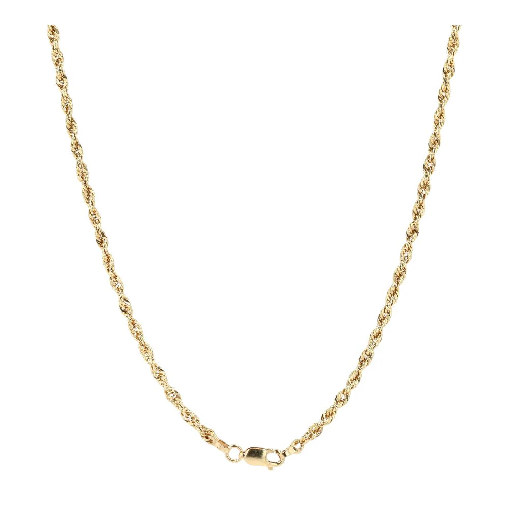 10K Gold Rope Chain Necklace - Image 2