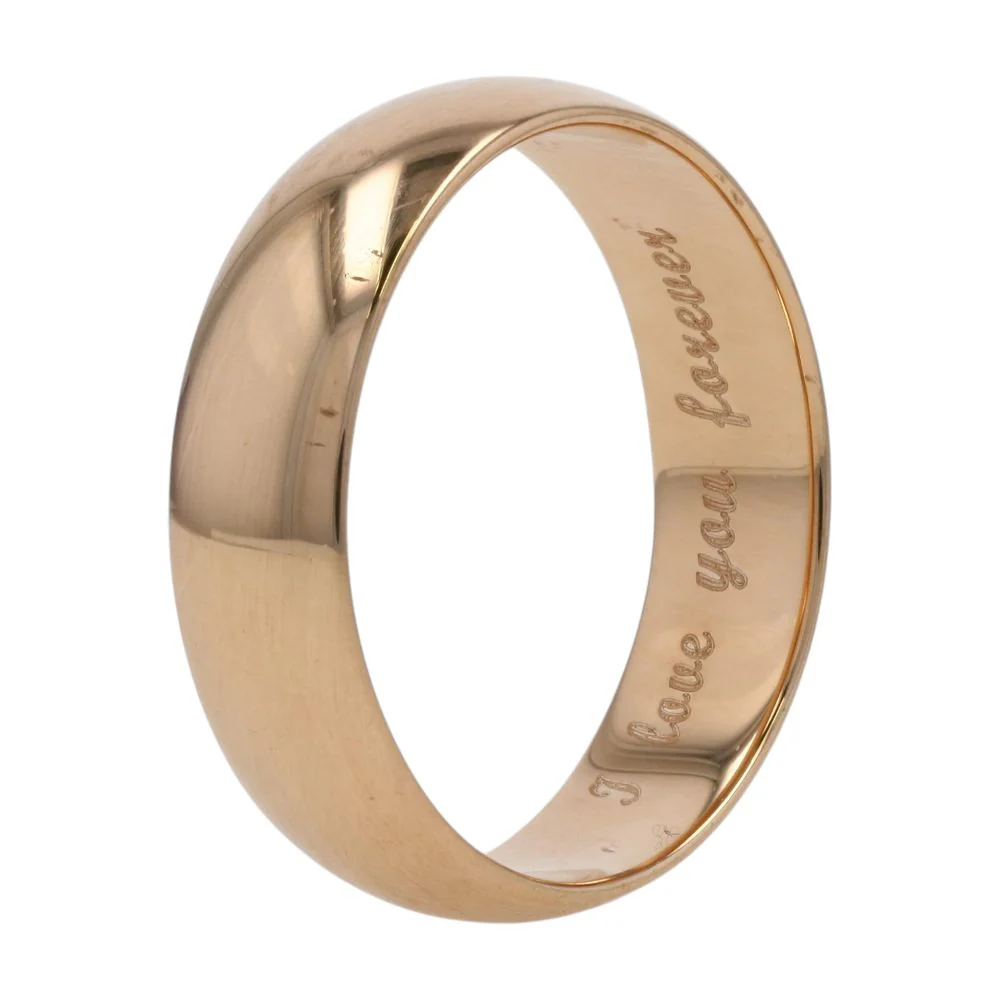 14K Gold Plain Band - Image 3