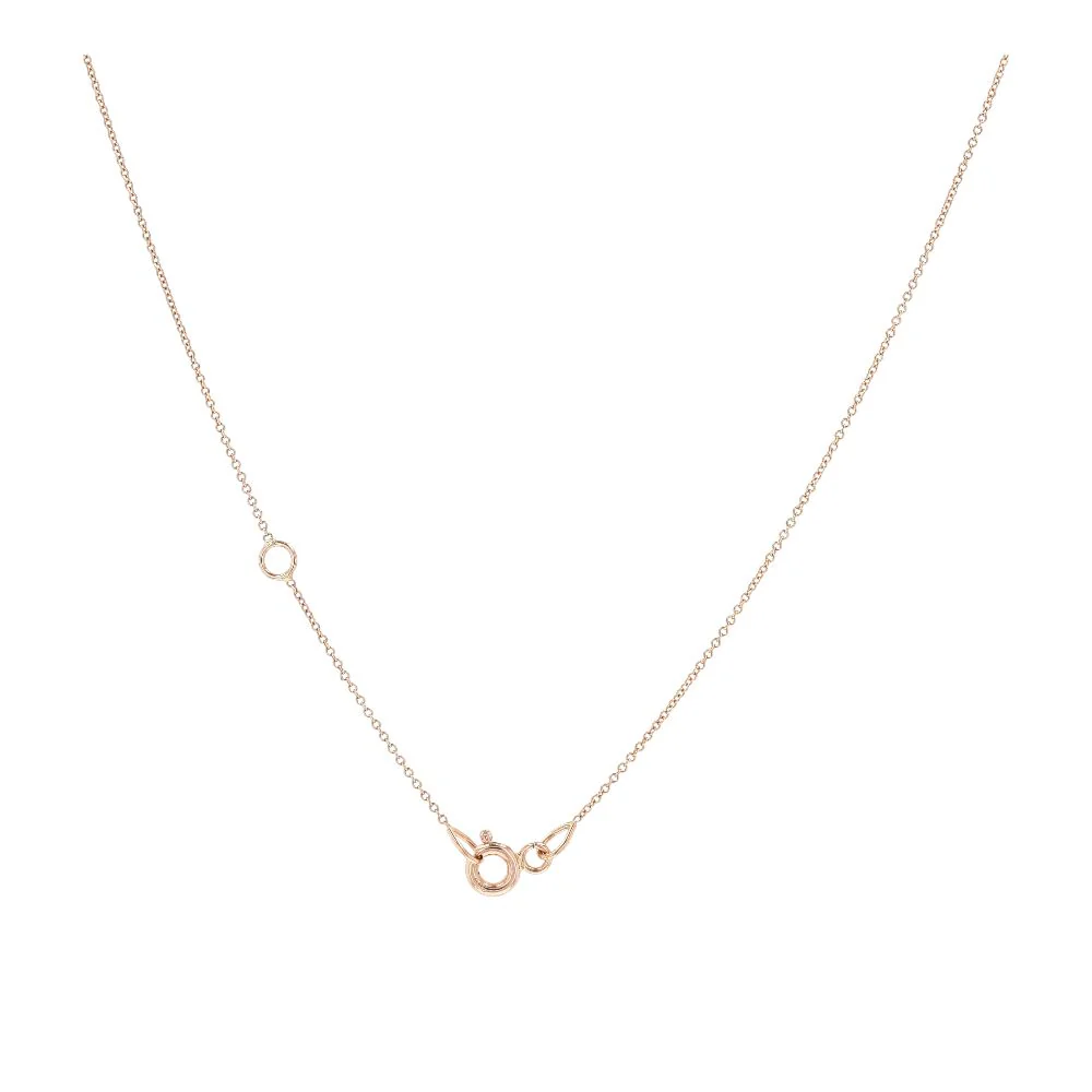 14K Rose Gold Blue Enamel Star With Blue And White Diamond Accents Necklace - Image 2