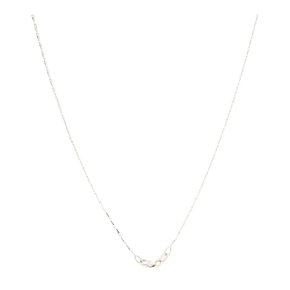14K White Gold Cultured Pearl Drop Pendant Necklace On Interlink Chain With Star - Image 2