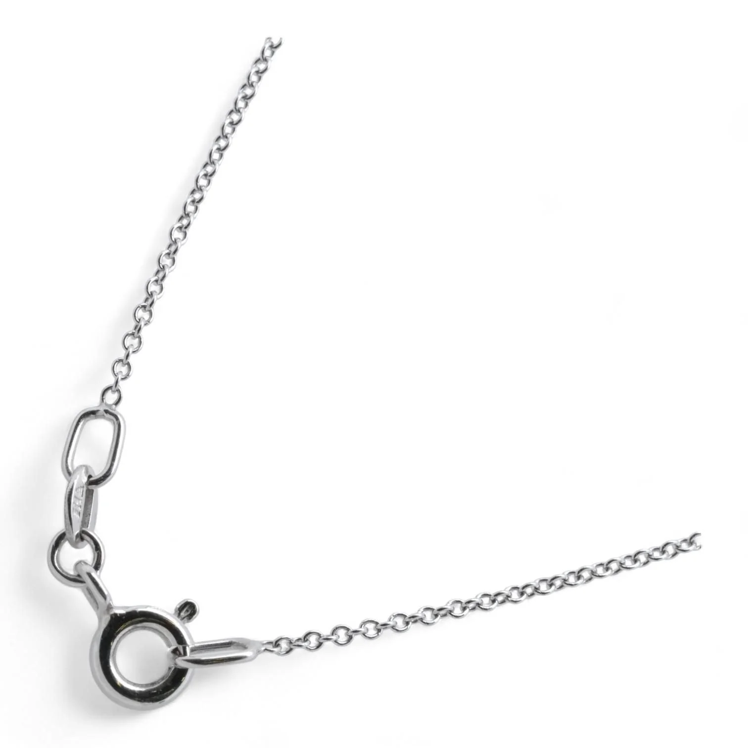 14K White Gold Diagonal Fancy Cut Square Diamond Pendant Necklace - Image 3