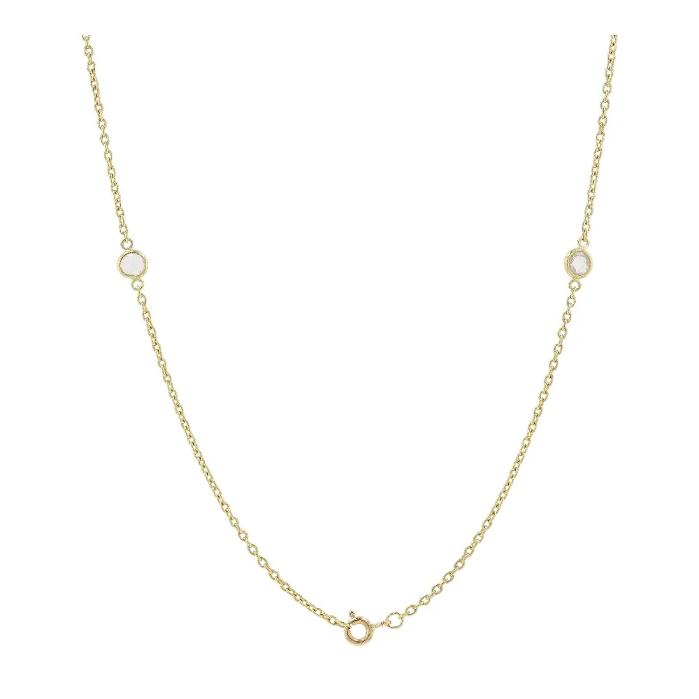 18K Gold Stationed Polki Diamond With Rough Diamond Pendant Necklace - Image 2