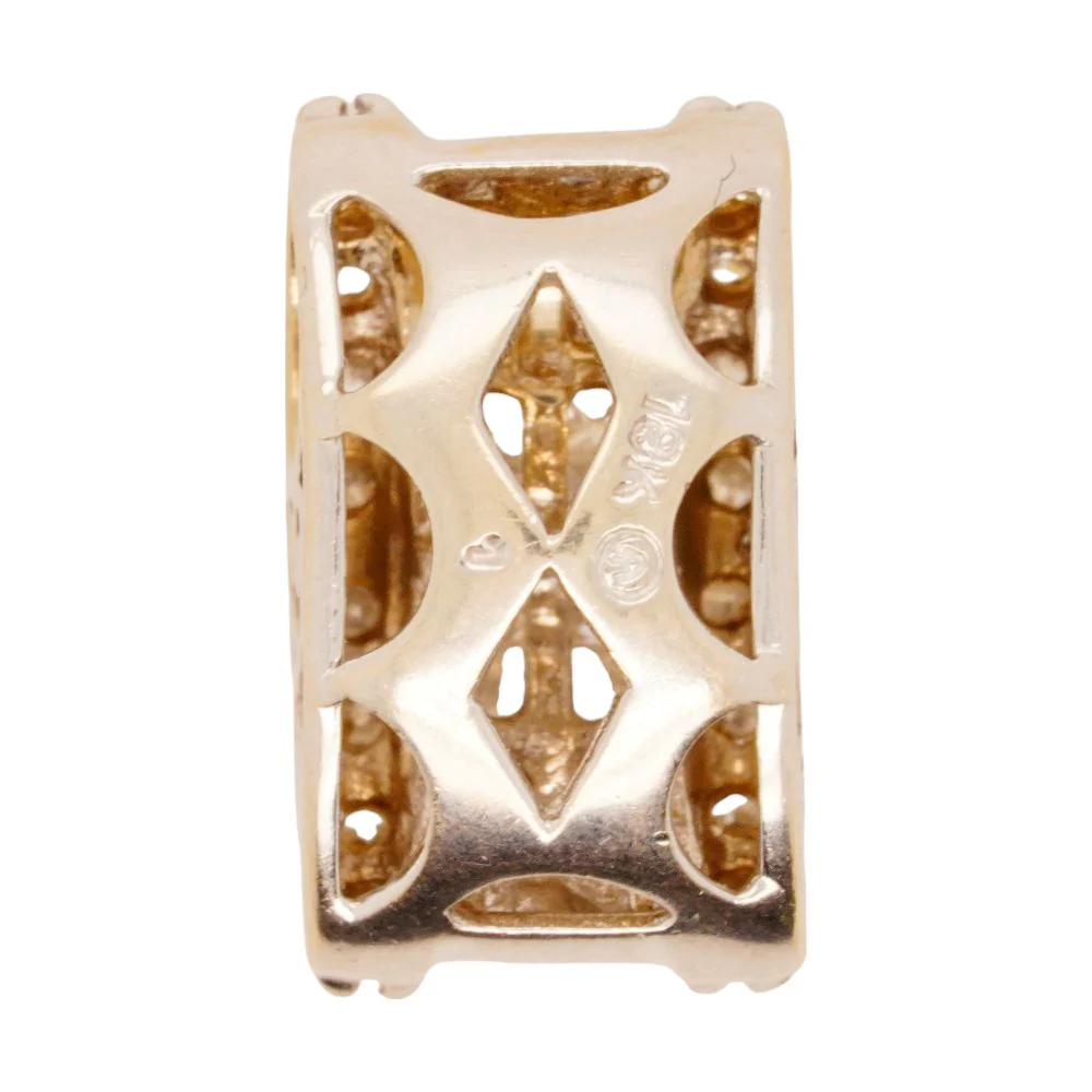 18K White Gold Tension Set Diamond Slide Pendant - Image 2