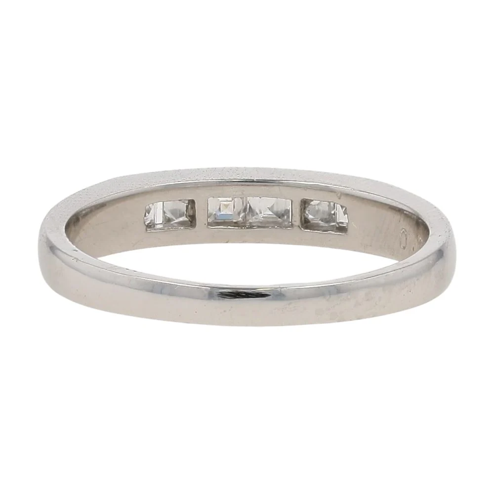 .33 Ct Platinum Channel Set Asscher Cut Diamond Band - Image 3