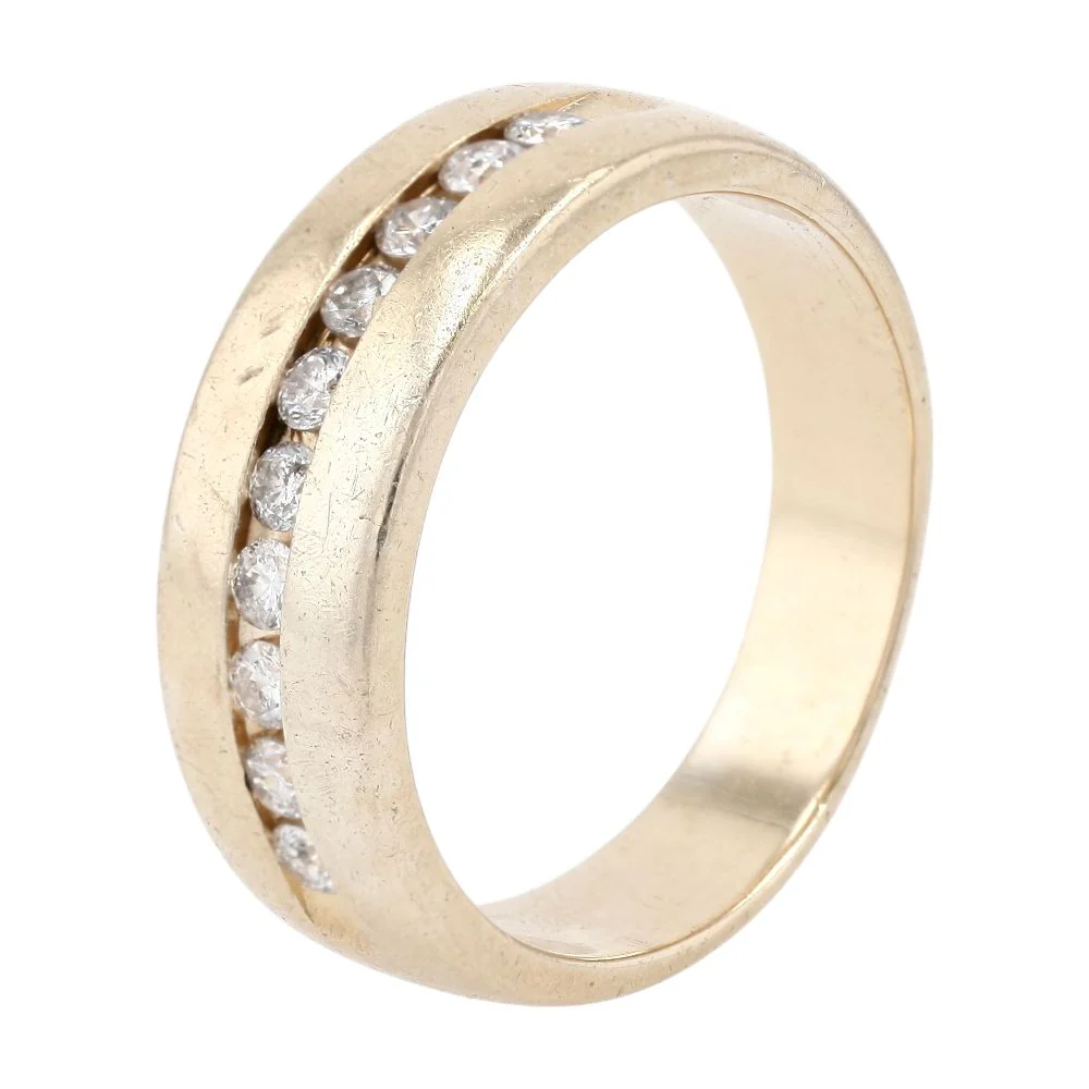 .50 Ct 14K Gold Channel Set Round Diamonds Band - Image 3