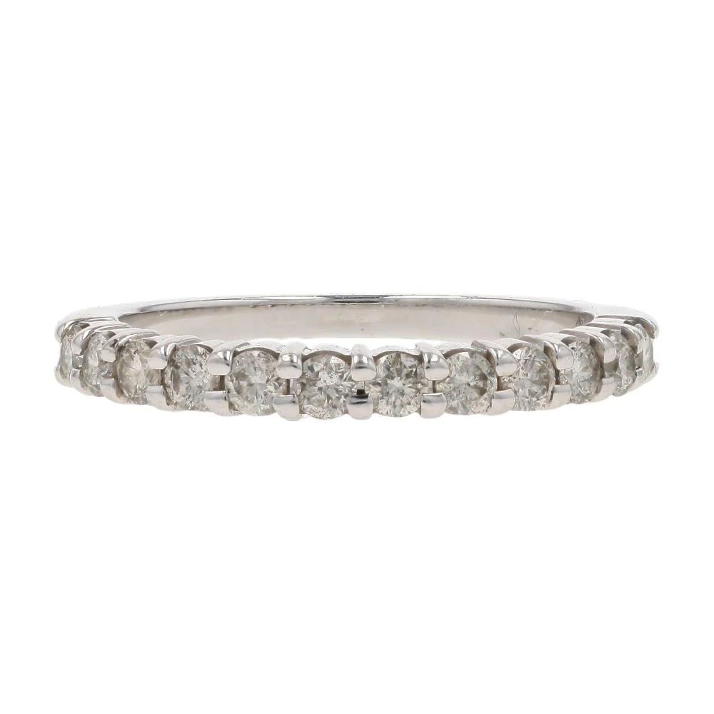 .50 Ct 14K White Gold Round Diamond Band