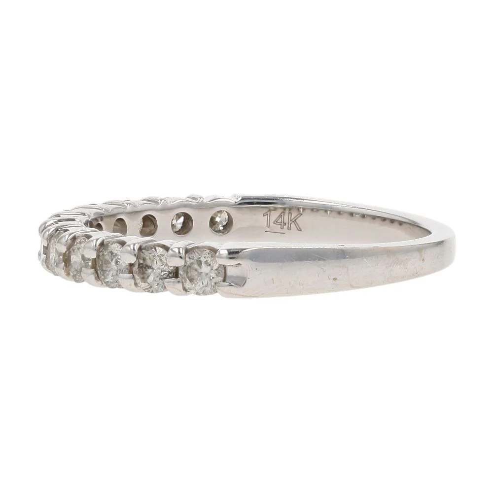 .50 Ct 14K White Gold Round Diamond Band - Image 2