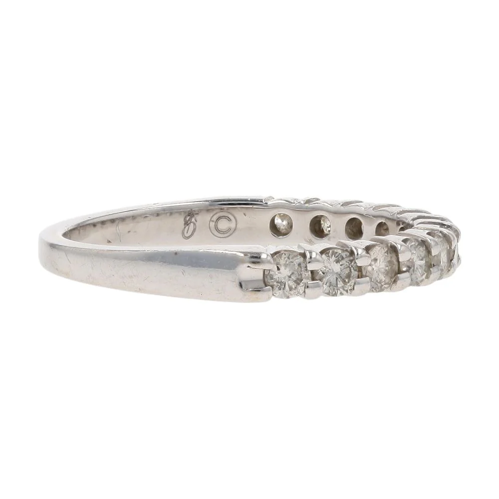 .50 Ct 14K White Gold Round Diamond Band - Image 4