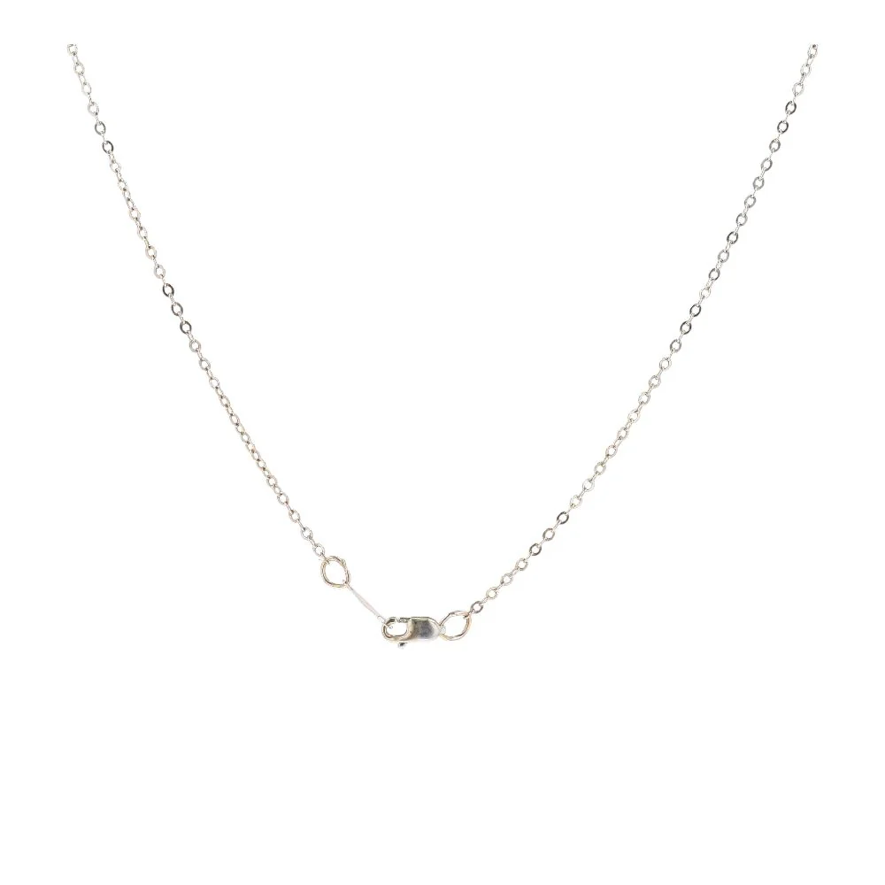.60 Ct 14K White Gold Station Diamonds With Cluster Center Pendant Necklace - Image 2