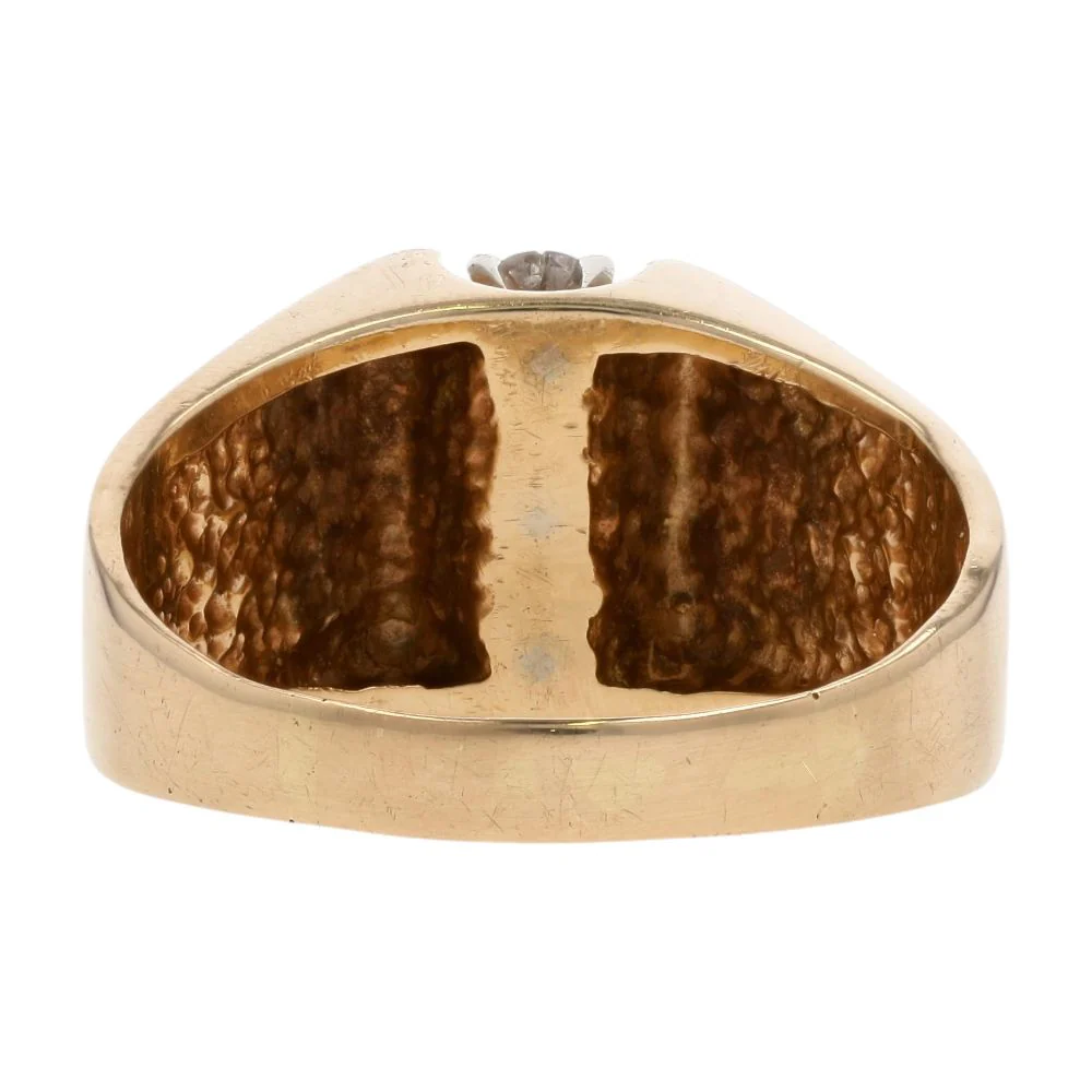 .75 Ct 14K Gold Vertical Three Diamond Band - Image 3