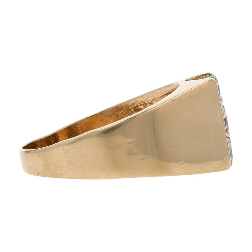 .75 Ct 14K Gold Vertical Three Diamond Band - Image 4