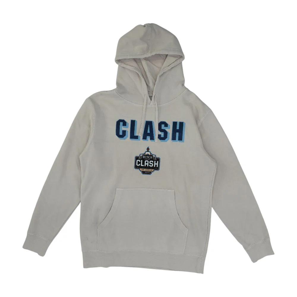 Beige Embroidery Detail Hoodie Pullover