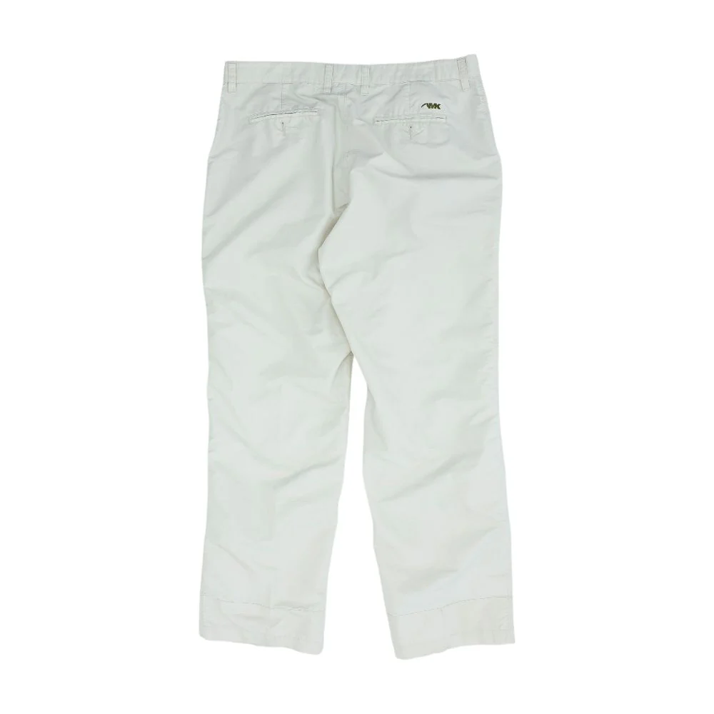 Beige Solid Casual Pants - Image 2