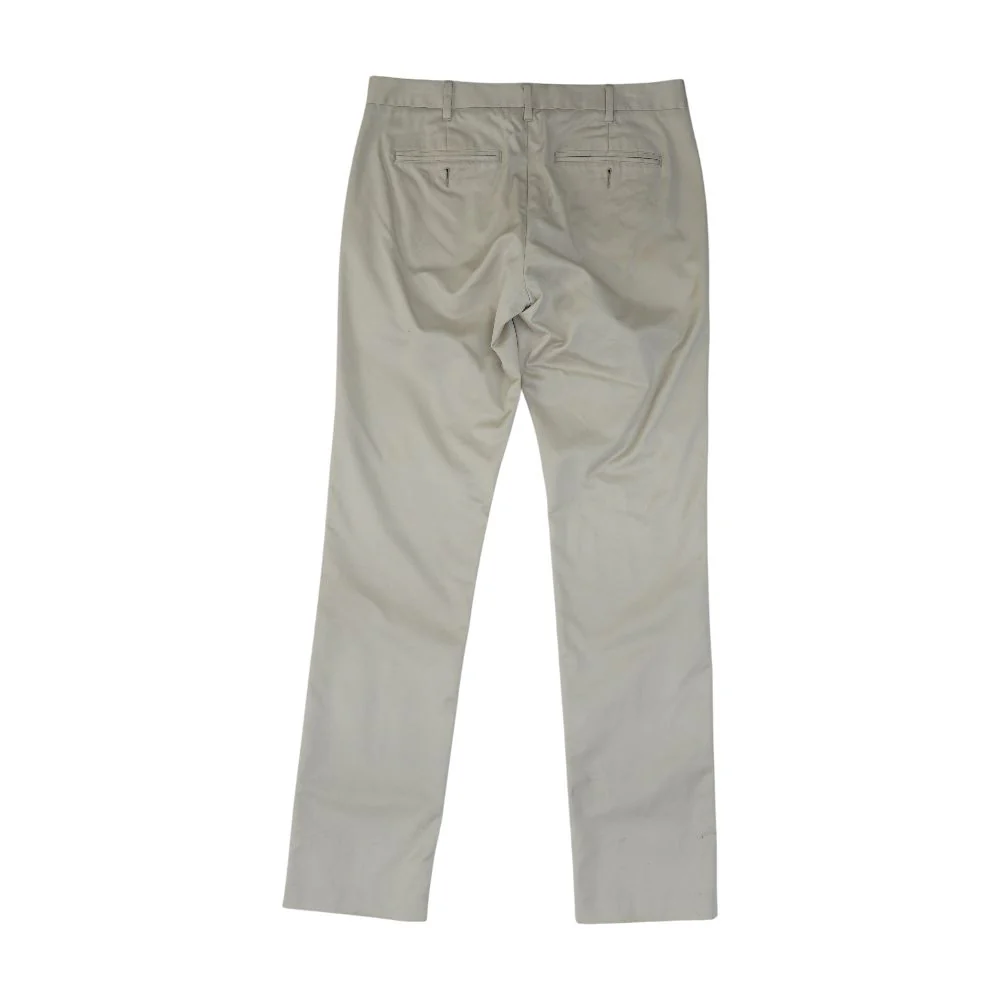 Beige Solid Chino Pants