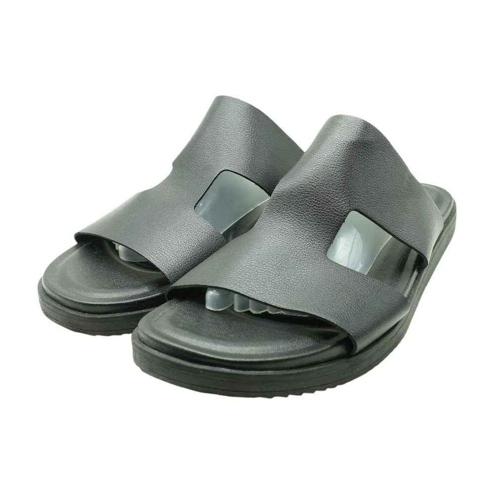 Black Casual Slide Sandals