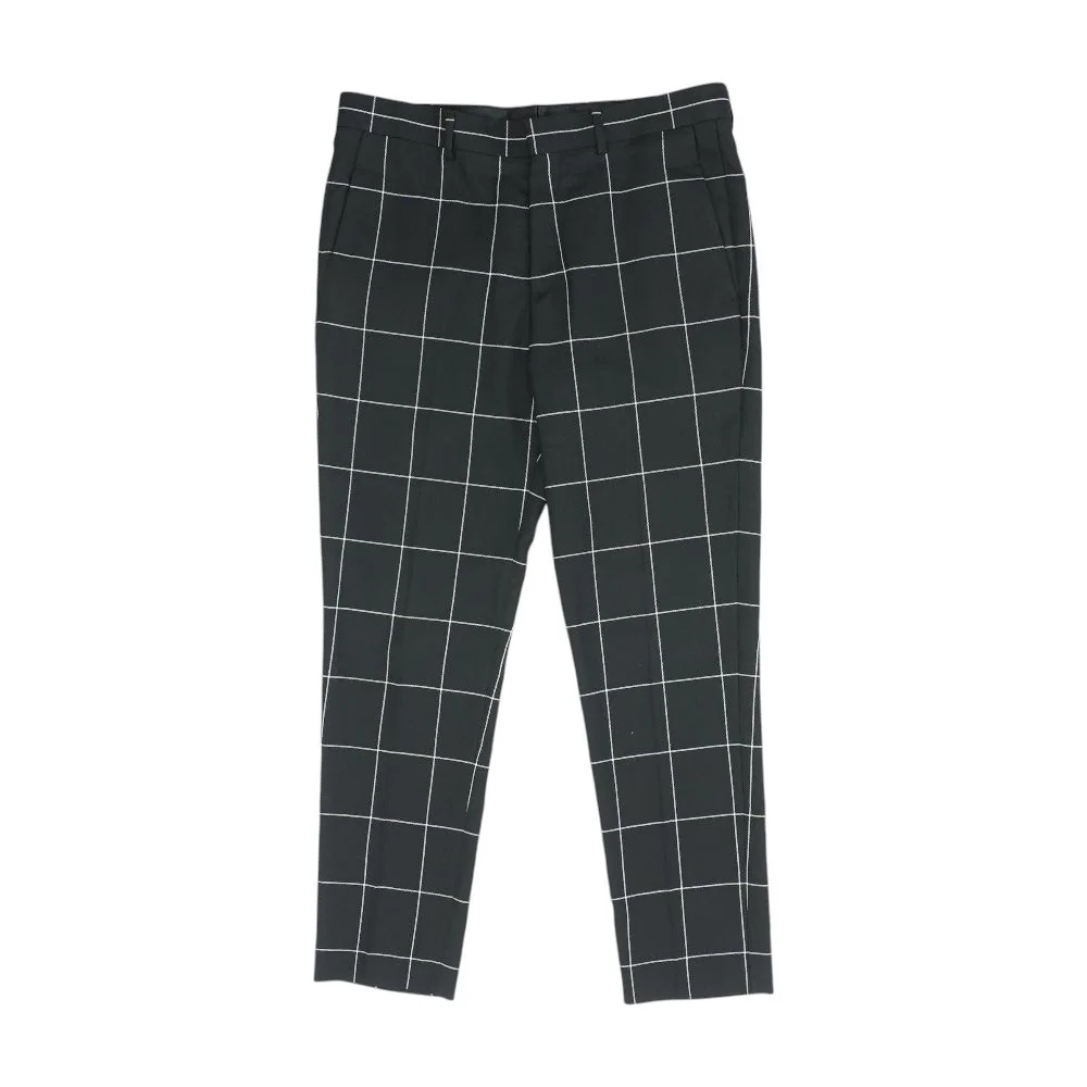 Black Check Dress Pants