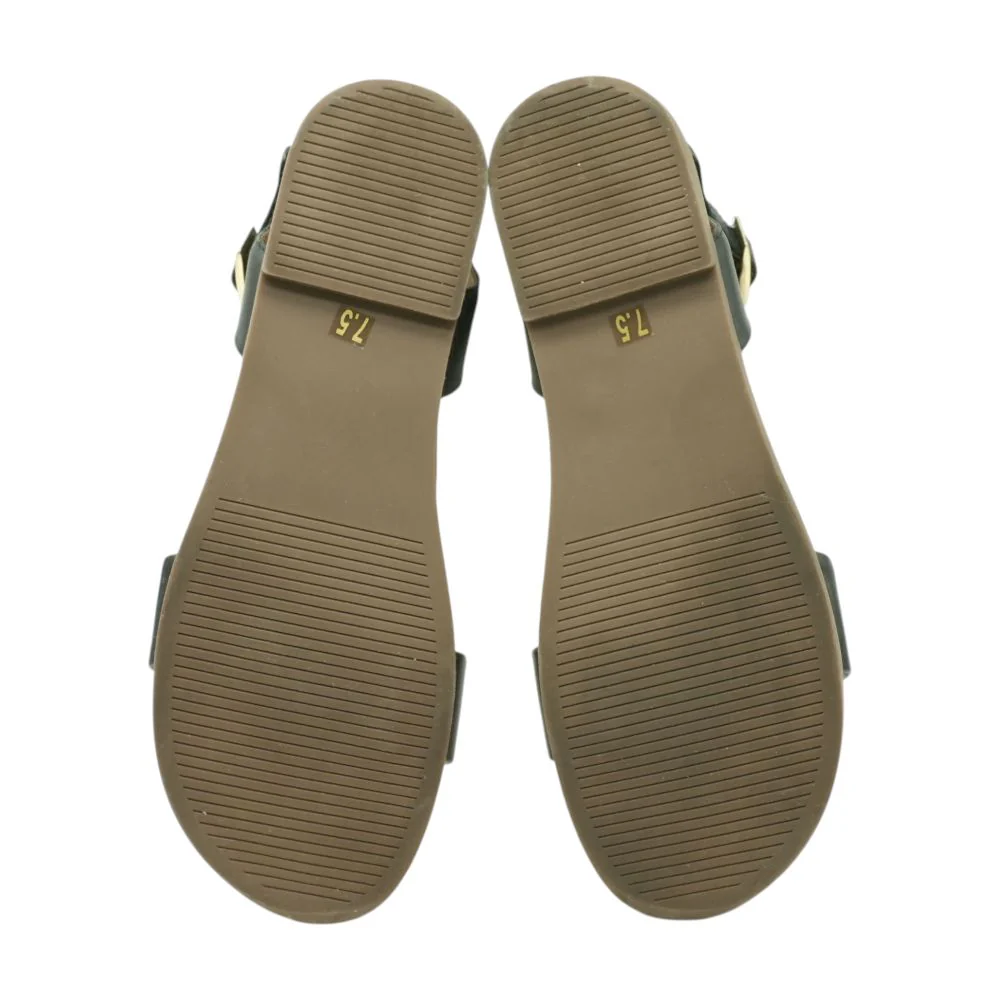 Black Flat Sandals - Image 3