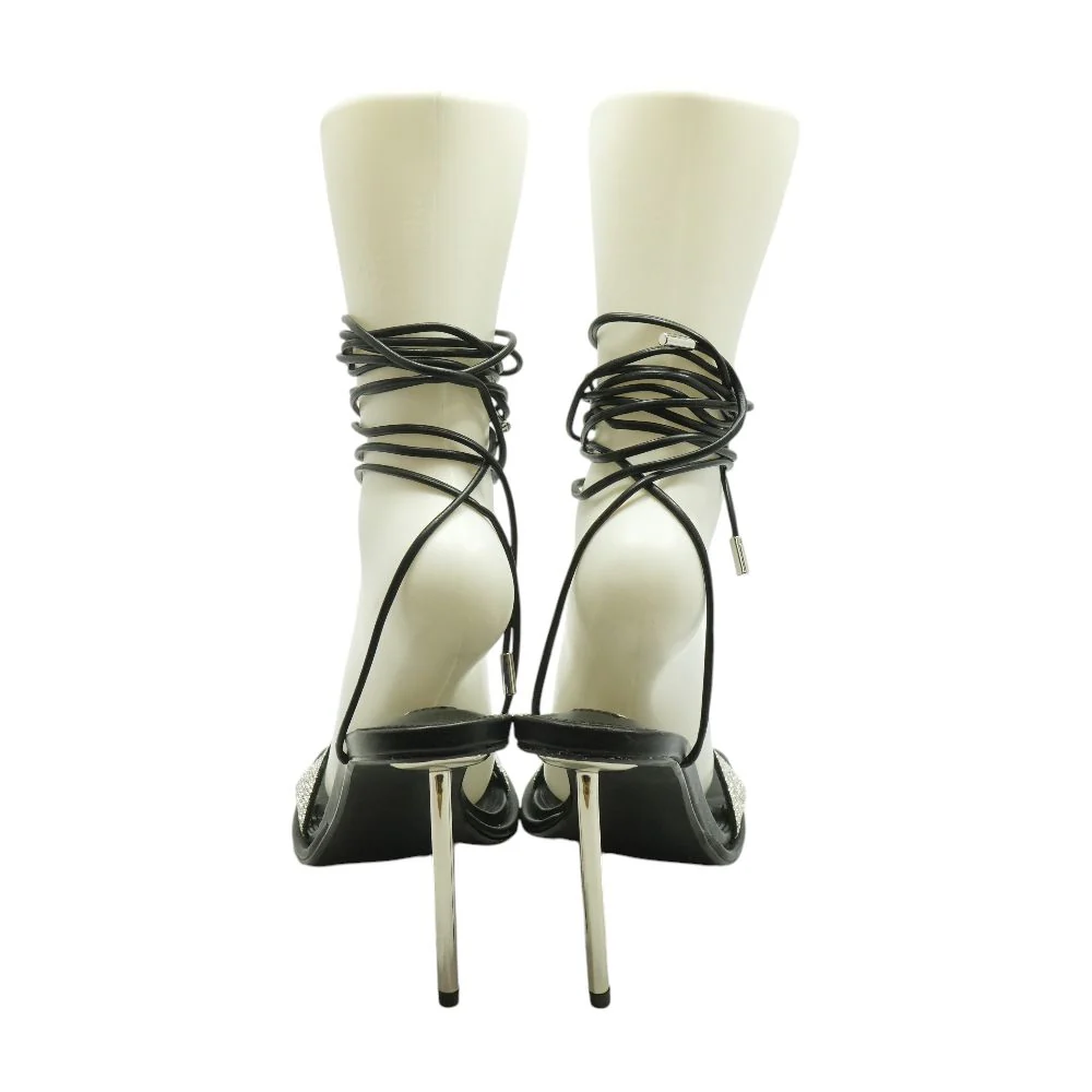 Black Heeled Sandals - Image 2
