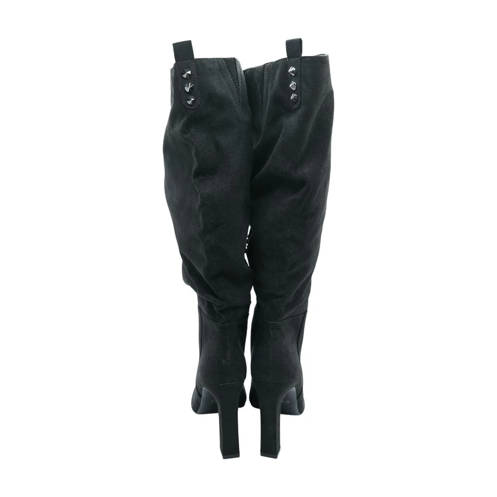 Black Knee High Boots - Image 2
