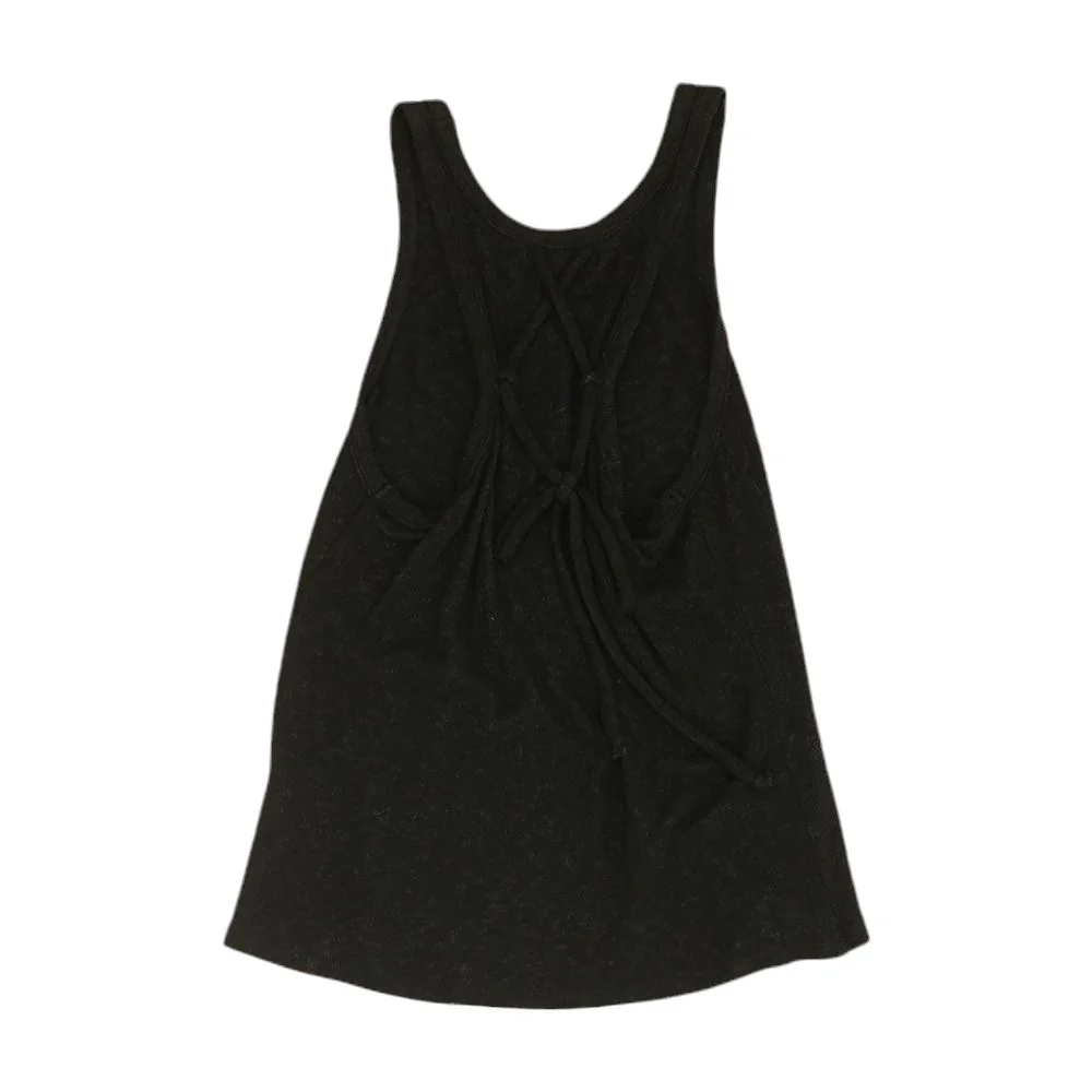 Black Solid Active Tank - Image 2