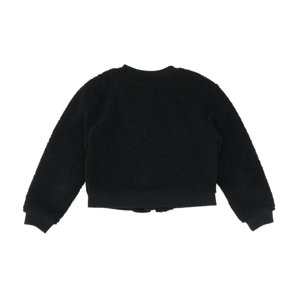 Black Solid Bomber Jacket