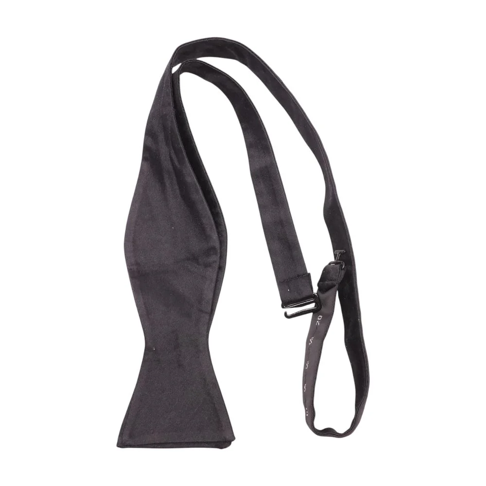 Black Solid Bow Tie