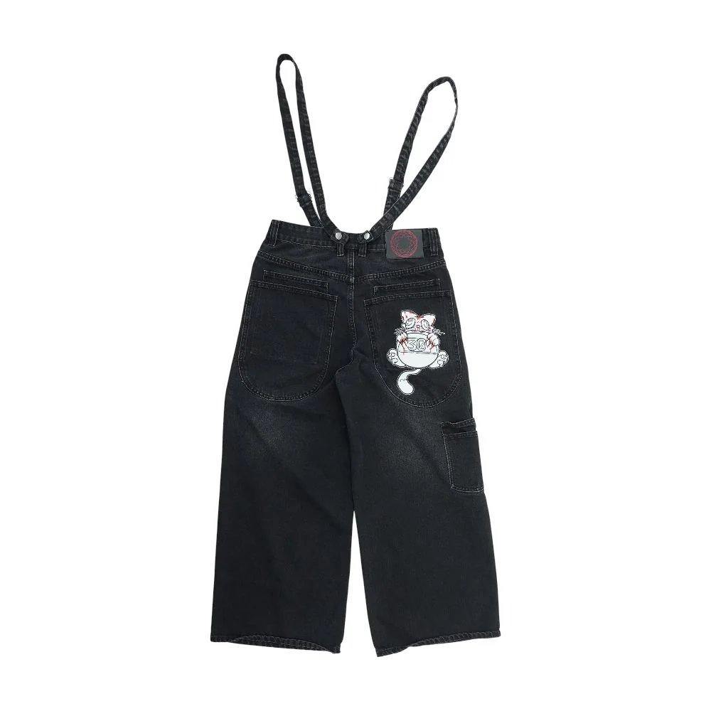 Black Solid Cargo Pants - Image 2