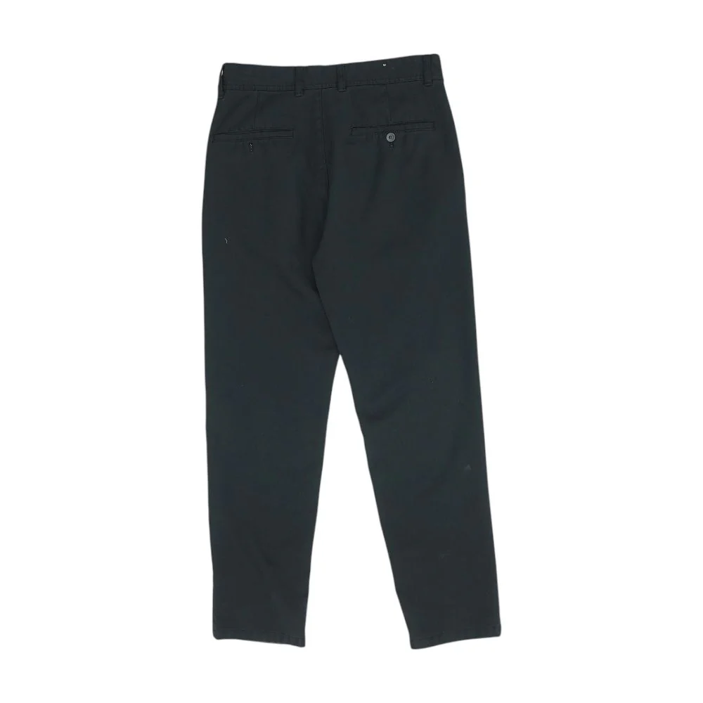 Black Solid Casual Pants - Image 2