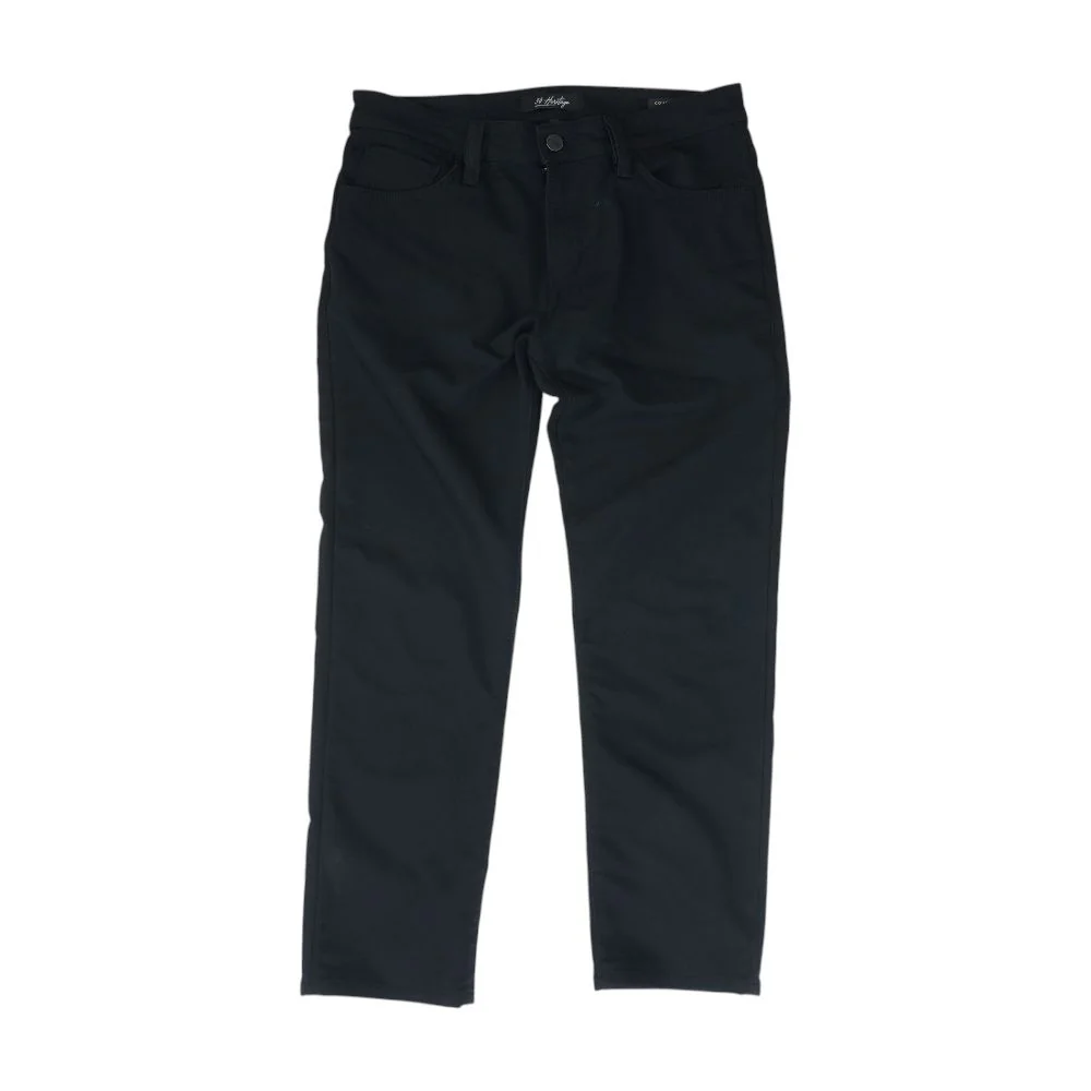 Black Solid Five Pocket Pants