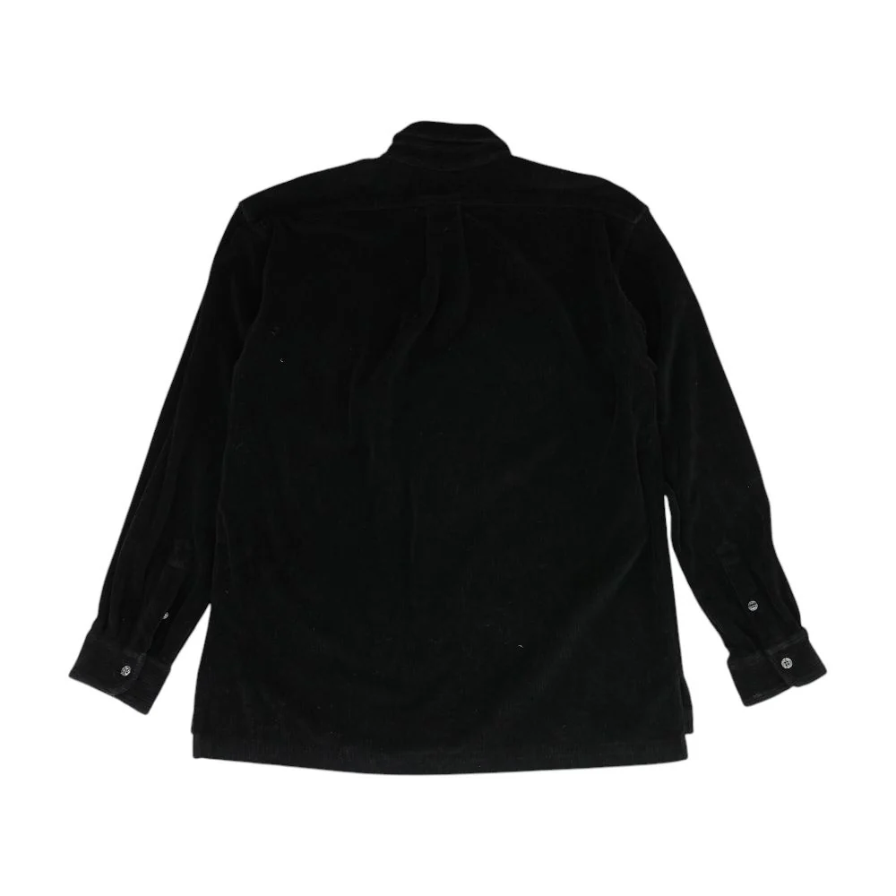Black Solid Flannel Button Down - Image 2