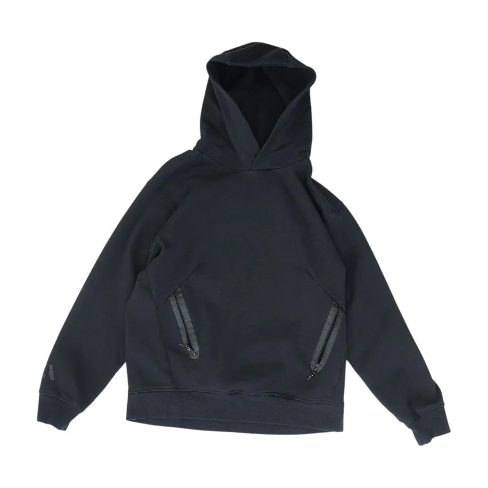 Black Solid Hoodie Pullover