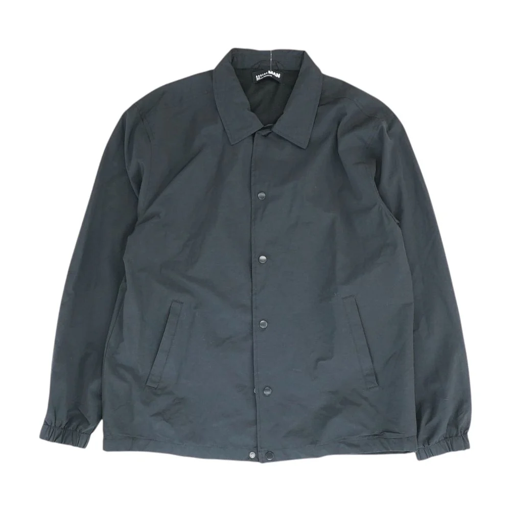 Black Solid Long Sleeve Button Down