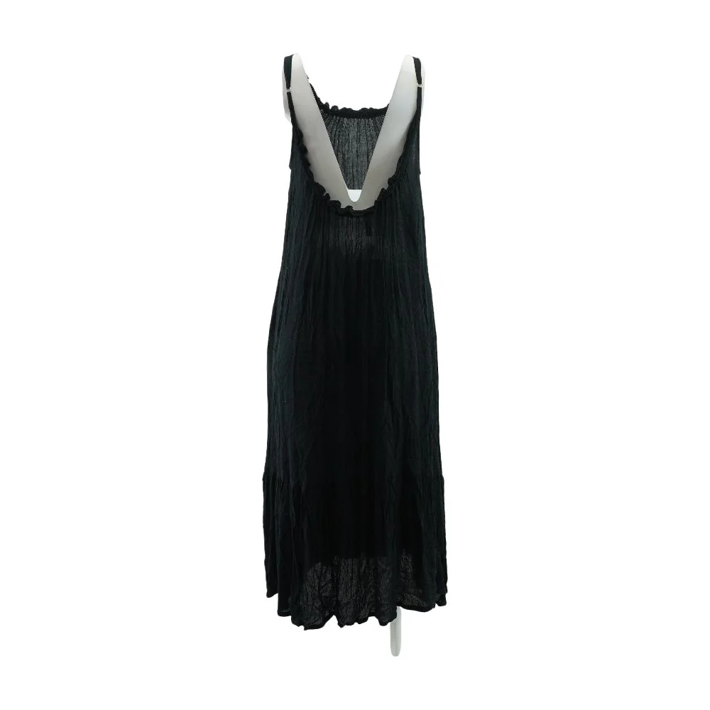 Black Solid Maxi Dress - Image 4