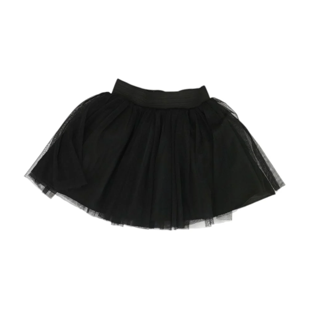 Black Solid Mini Skirt