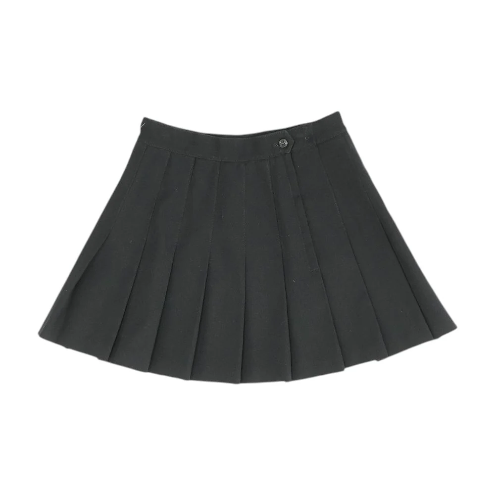 Black Solid Skirt