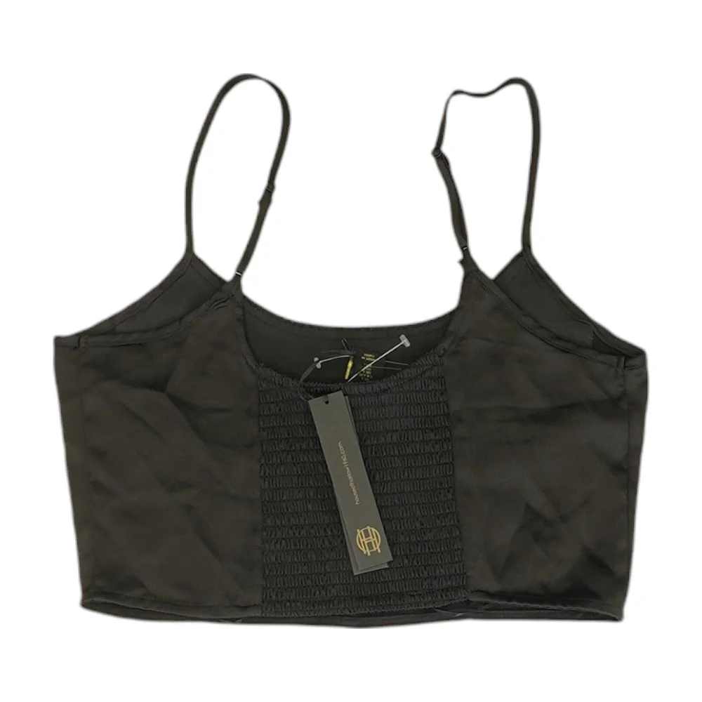 Black Solid Sleeveless Blouse - Image 2