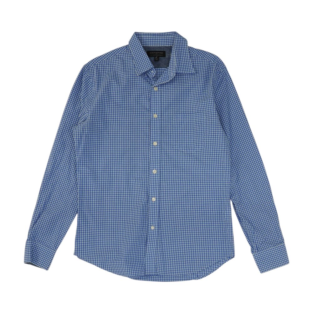 Blue Check Long Sleeve Button Down