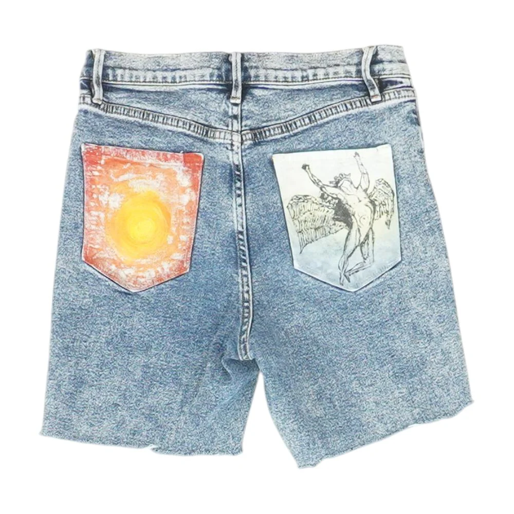 Blue Denim Shorts - Image 3