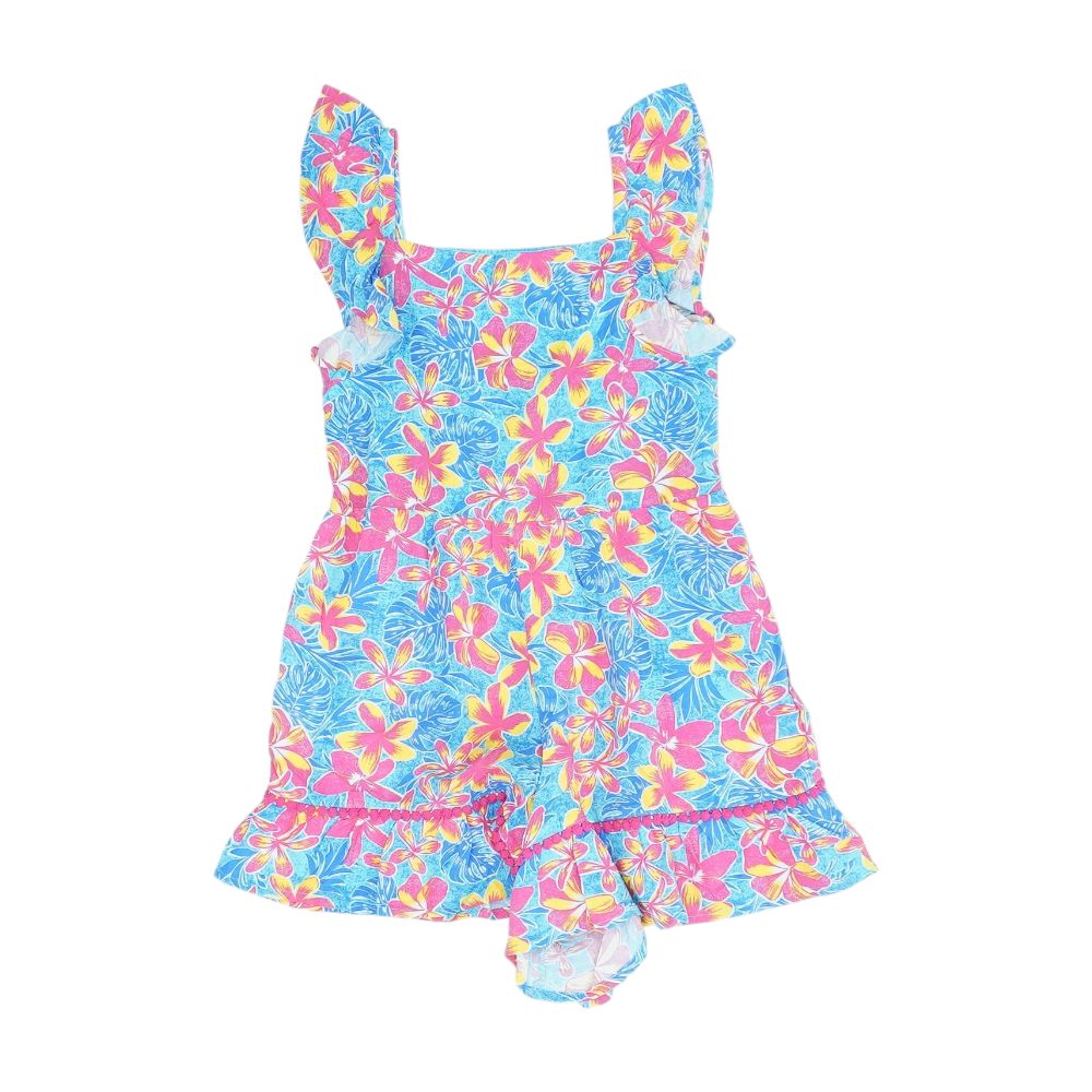 Blue Floral Romper