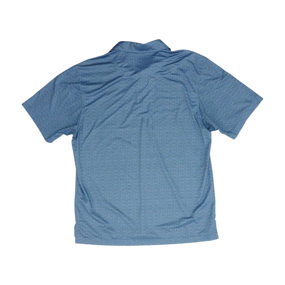 Blue Floral Short Sleeve Polo - Image 2