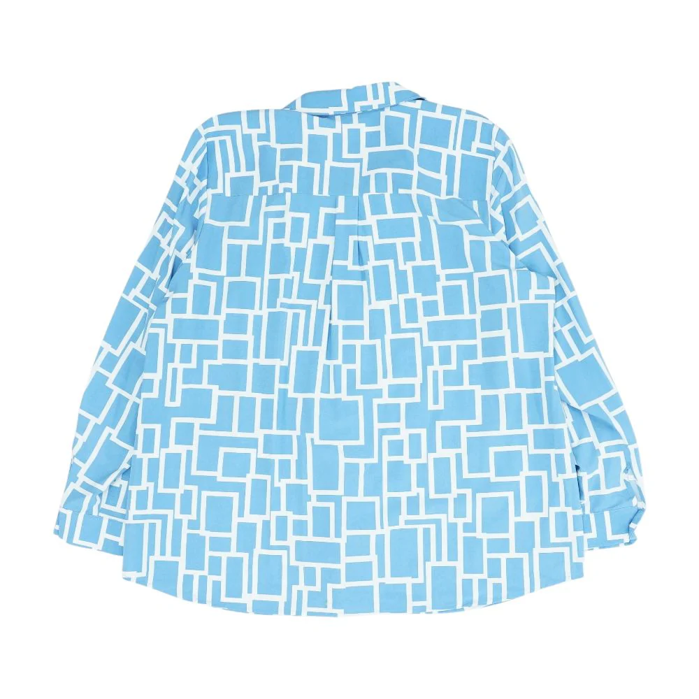 Blue Geometric Button Down - Image 2