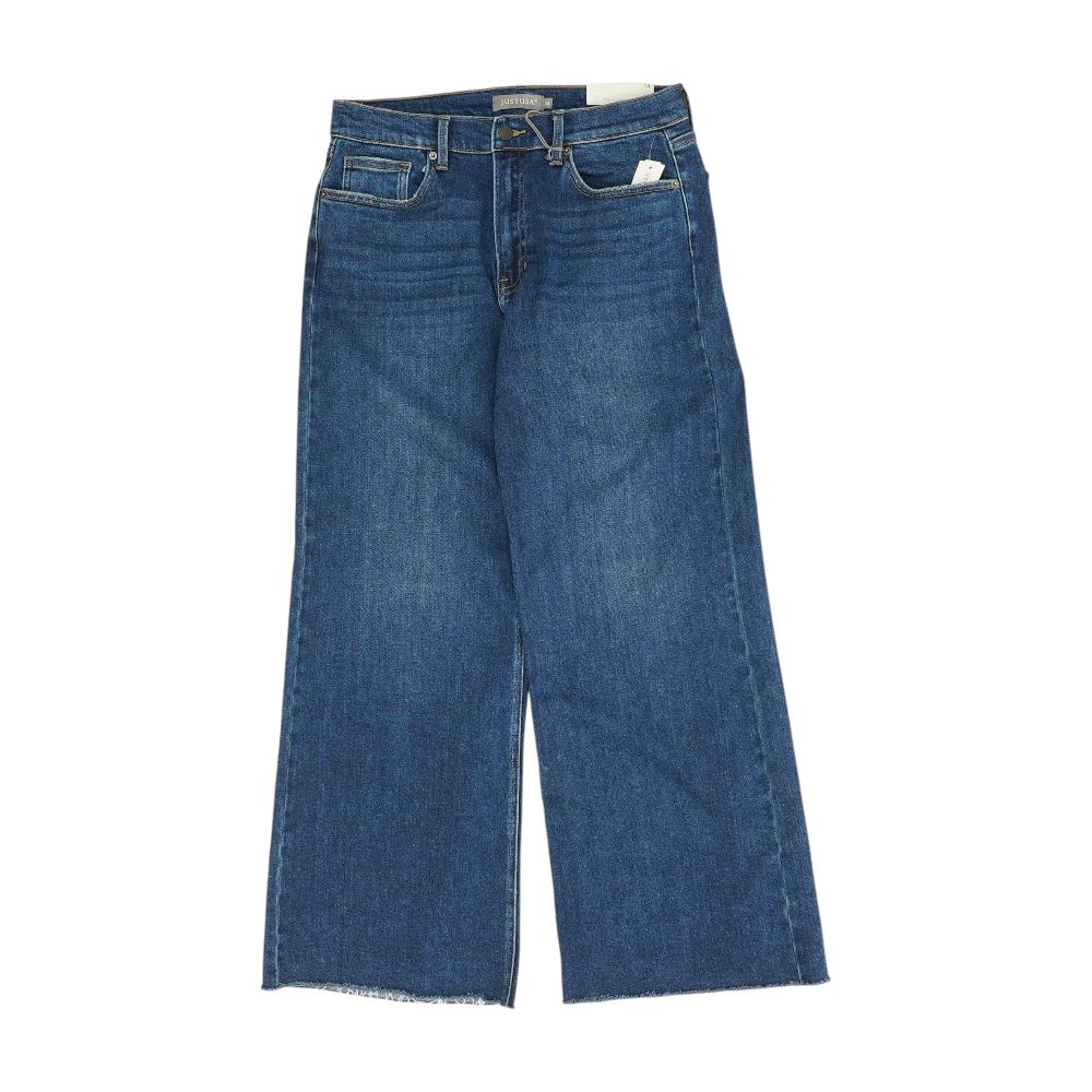 Blue High Rise Wide Leg Jeans