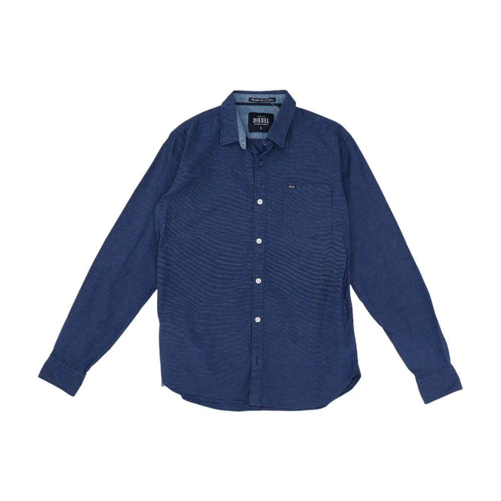Blue Misc Long Sleeve Button Down