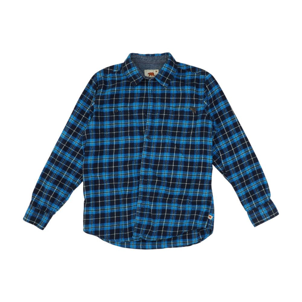 Blue Plaid Flannel Button Down