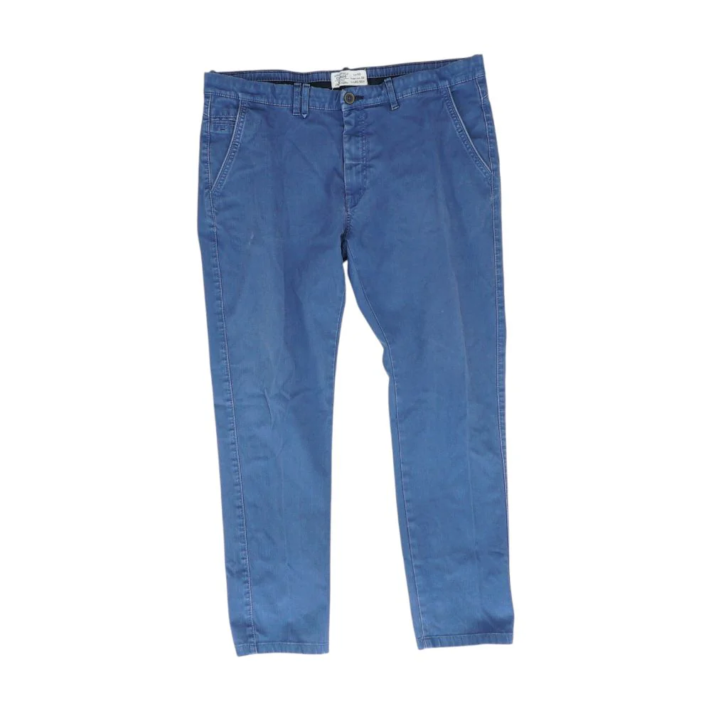 Blue Solid Chino Pants