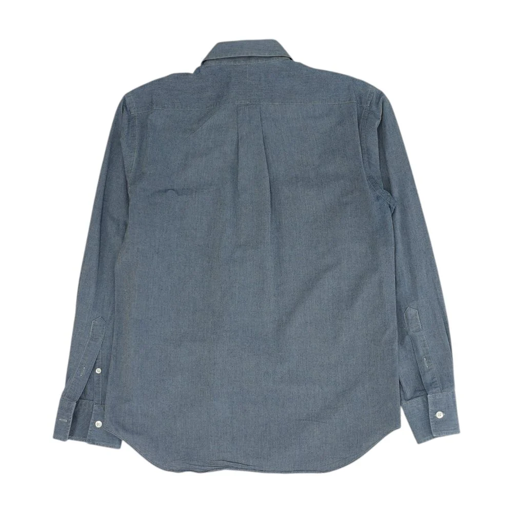 Blue Solid Long Sleeve Button Down - Image 2