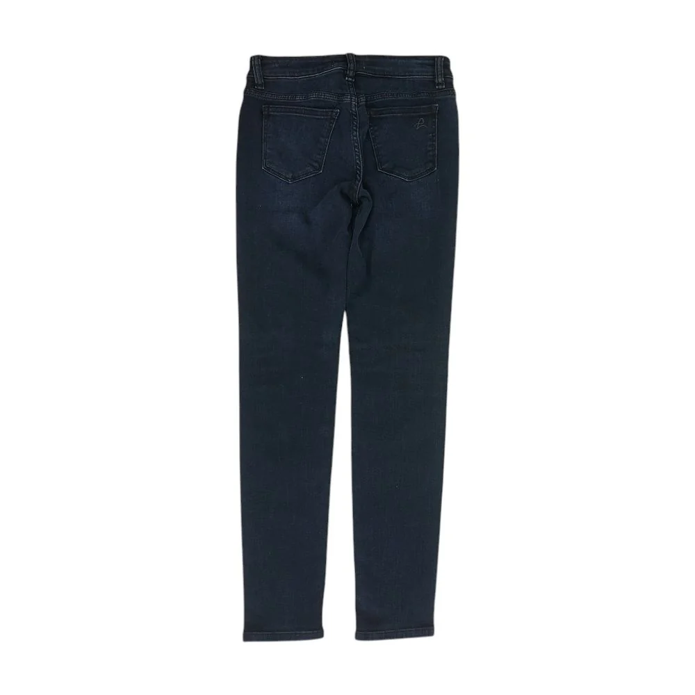 Blue Solid Mid Rise Skinny Leg Jeans - Image 2