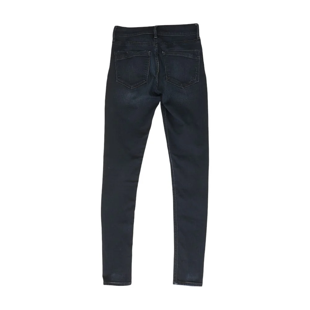 Blue Solid Mid Rise Skinny Leg Jeans - Image 2