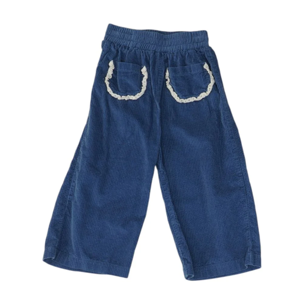Blue Solid Pants - Image 2